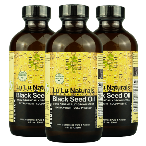 3 x Black Seed Oil 8oz From Organically Grown Seeds, Cold Pressed, Extra Virgin! (TQ) 13.93%