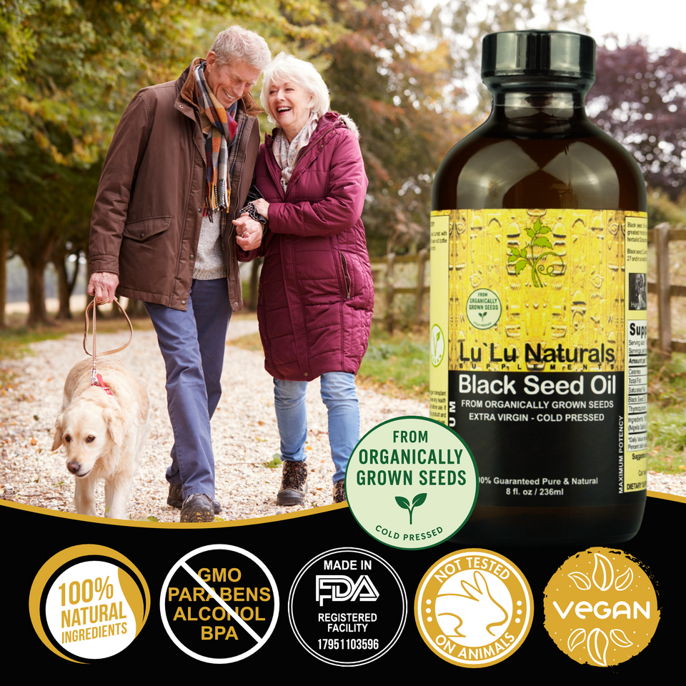 Black Seed Oil 8oz From Organically Grown Seeds, Cold Pressed, Extra Virgin! Thymoquinone Level (TQ) 13.93%