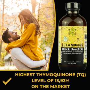 Black Seed Oil 8oz From Organically Grown Seeds, Cold Pressed, Extra Virgin! Thymoquinone Level (TQ) 13.93%