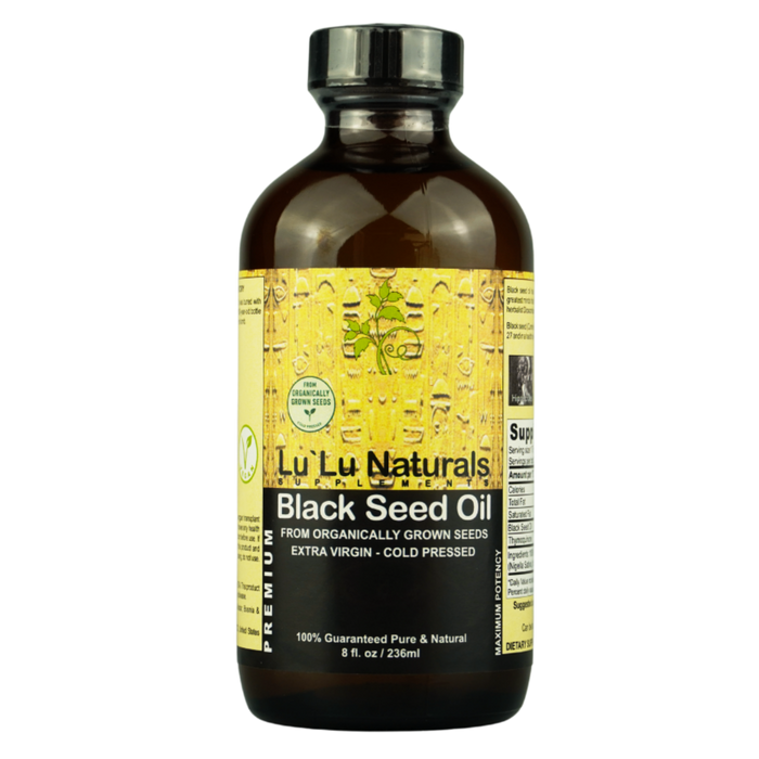 Black Seed Oil 8oz From Organically Grown Seeds, Cold Pressed, Extra Virgin! Thymoquinone Level (TQ) 13.93%