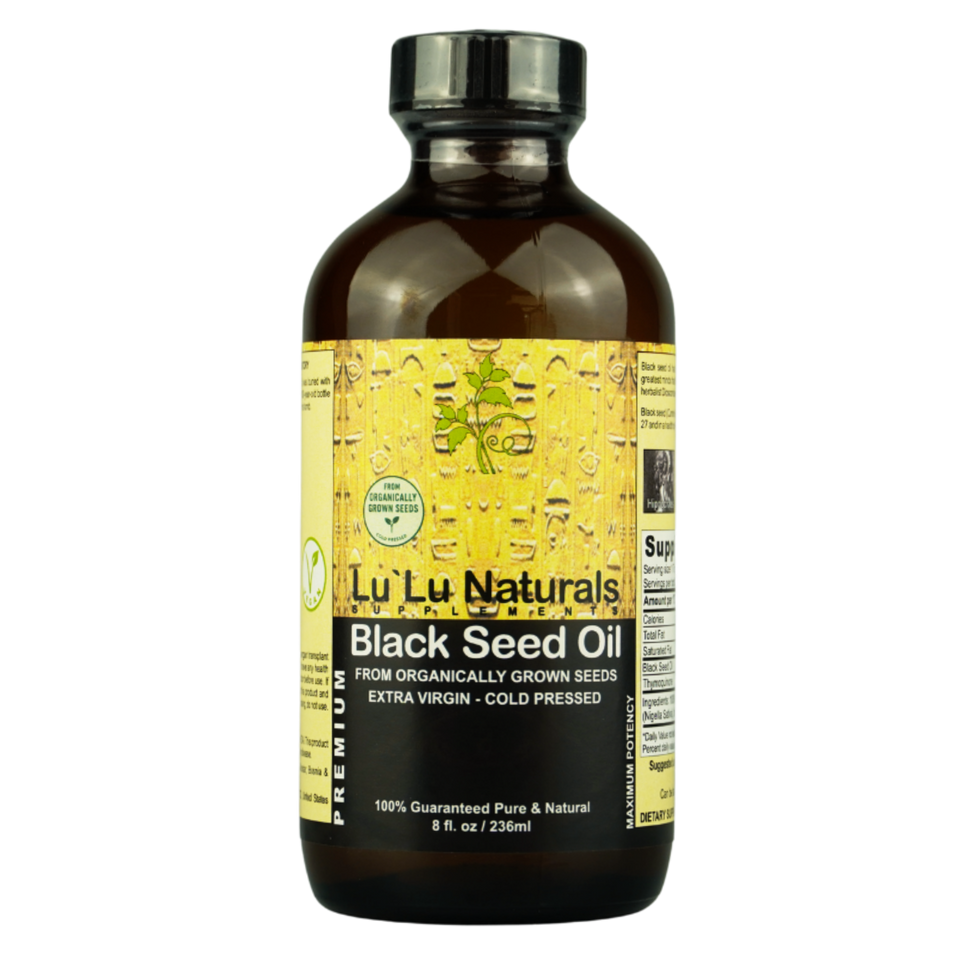 Black Seed Oil 8oz From Organically Grown Seeds, Cold Pressed, Extra Virgin! Thymoquinone Level (TQ) 13.93%
