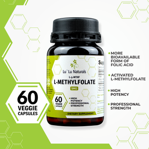 L-Methylfolate 5mg | Optimized and Active | 60 Veggie Capsules | Non-GMO, Gluten Free | Methyl Folate, L 5-MTHF |