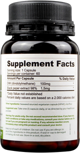Lu`Lu Naturals DIM Diindolylmethane 100 mg, Superior Absorption, Micronized, Professional Strenght, 60 Vegetarian caps
